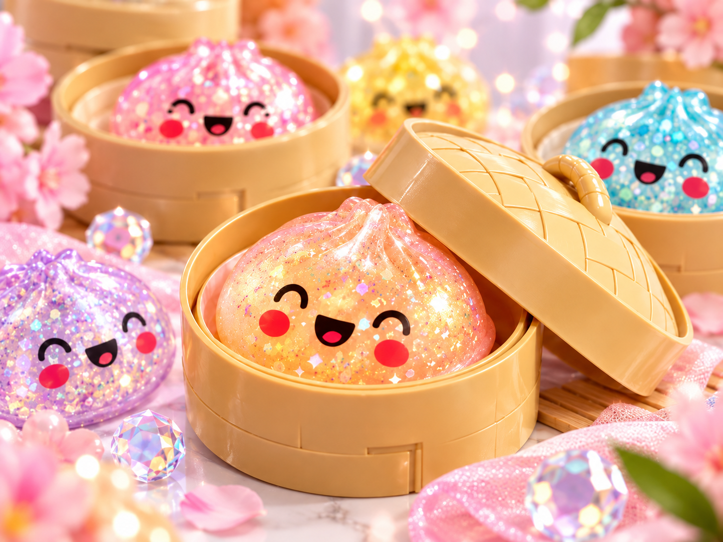 Squishies Dumpling Glitter