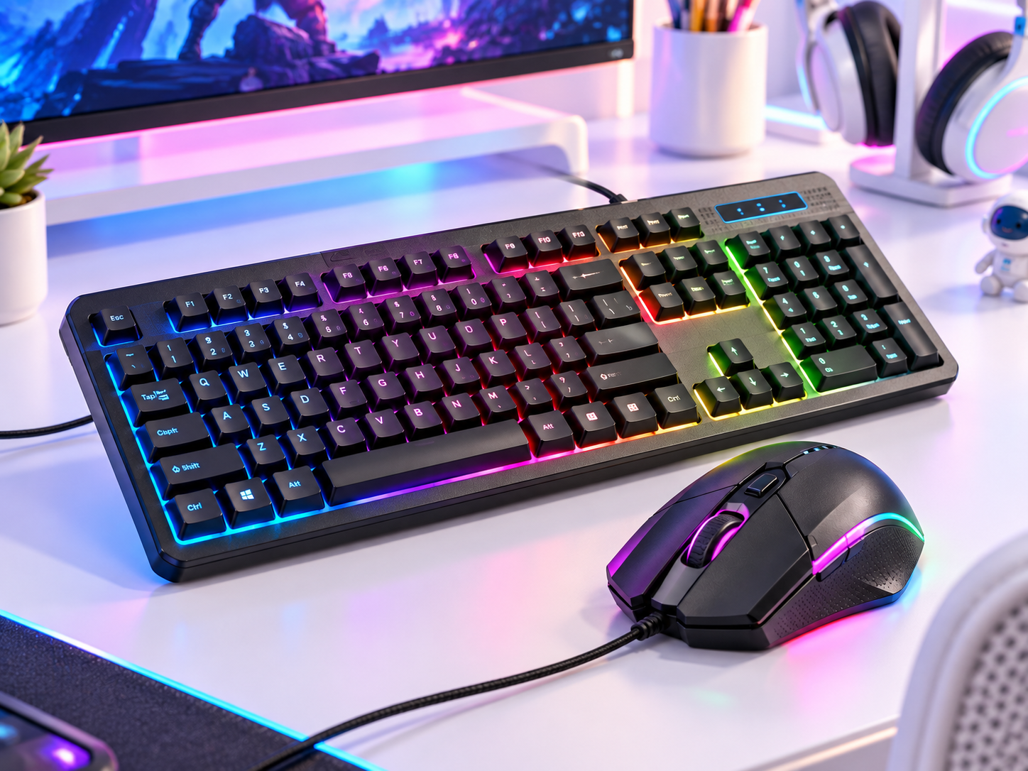 Teclado + Mouse Gamer RGB