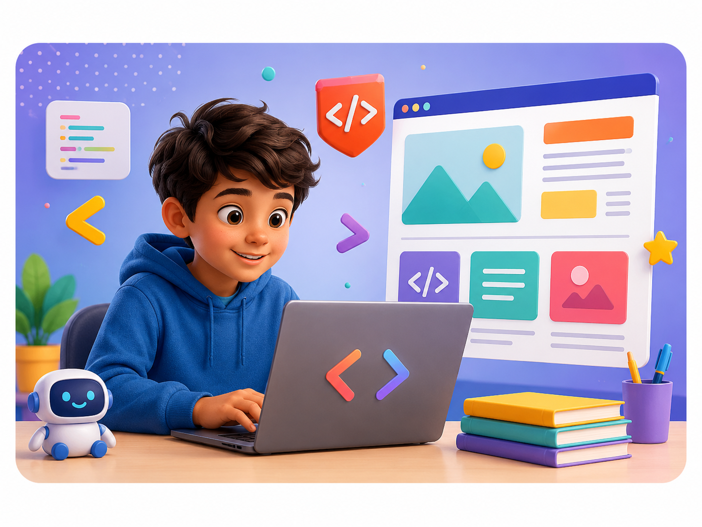 Niño aprendiendo programación en Mategamers